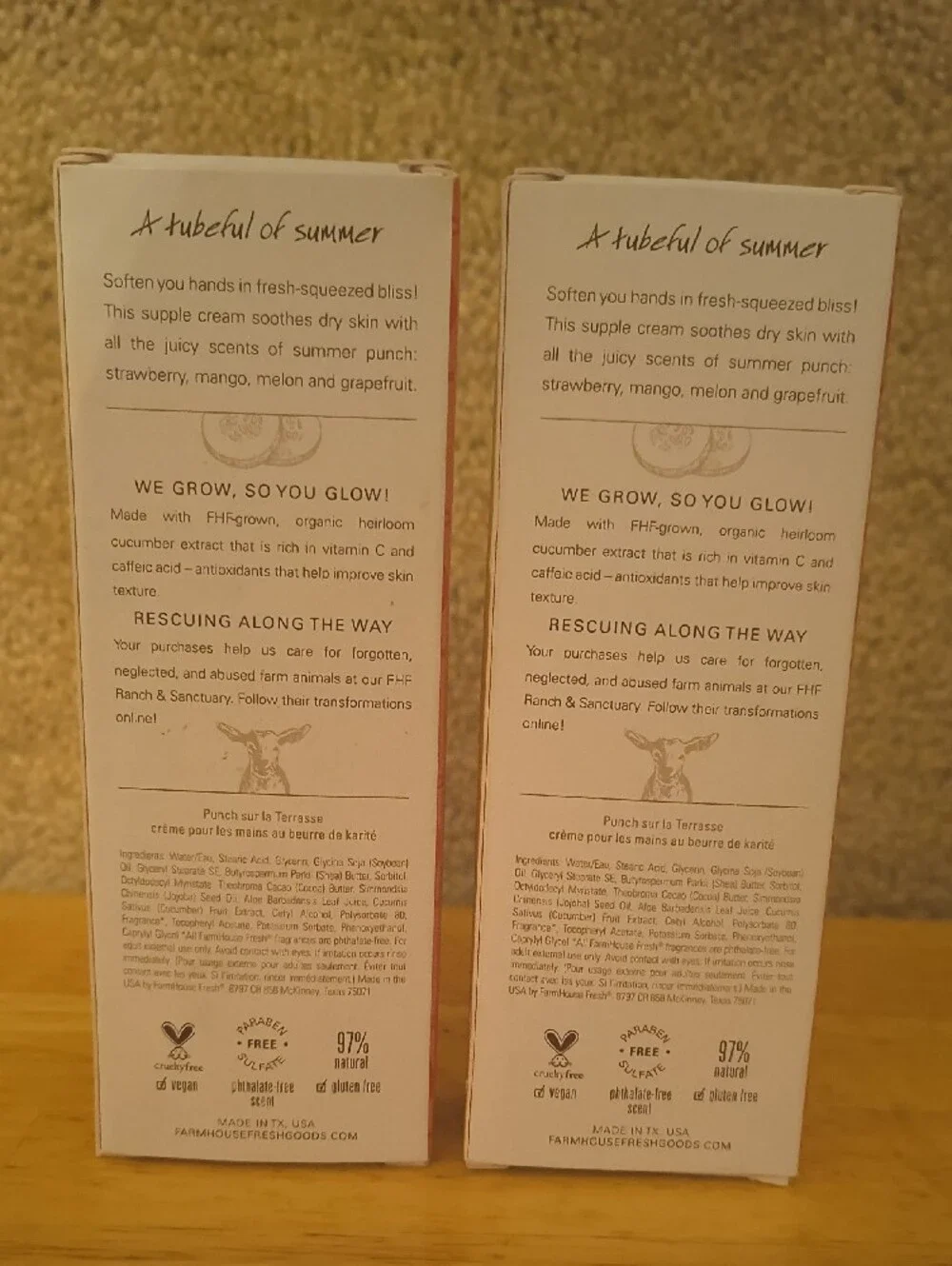 FarmHouse Fresh Front Porch Punch Shea Butter Hand Cream - Soft Pink